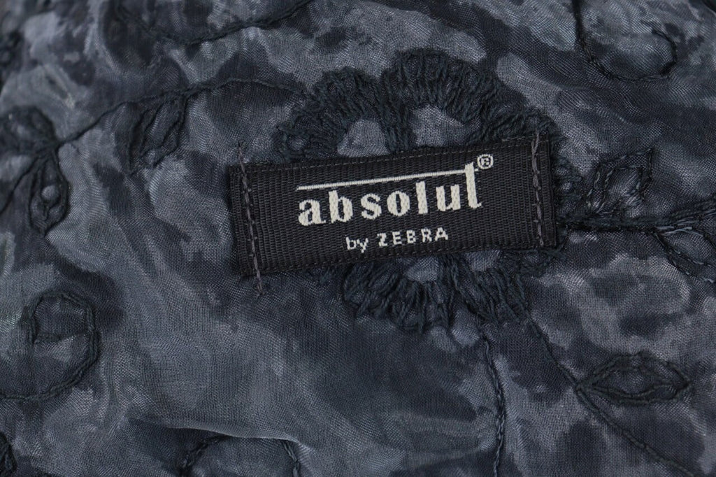 Absolut By Zebra Gray Floral Button Down Lightweight Lagenlook Jacket – Size 2 / M