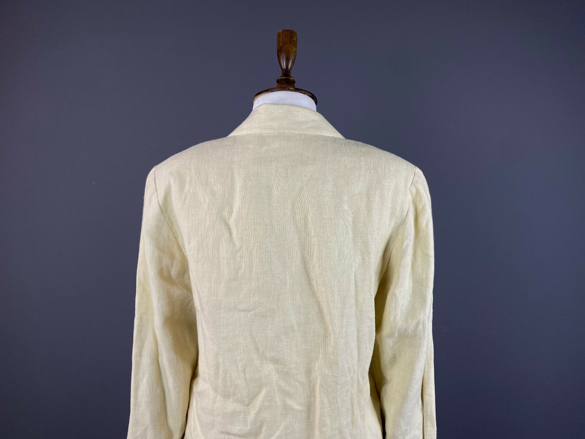 Kenzo Jungle Beige Button Down Blazer Jacket – Women's 38
