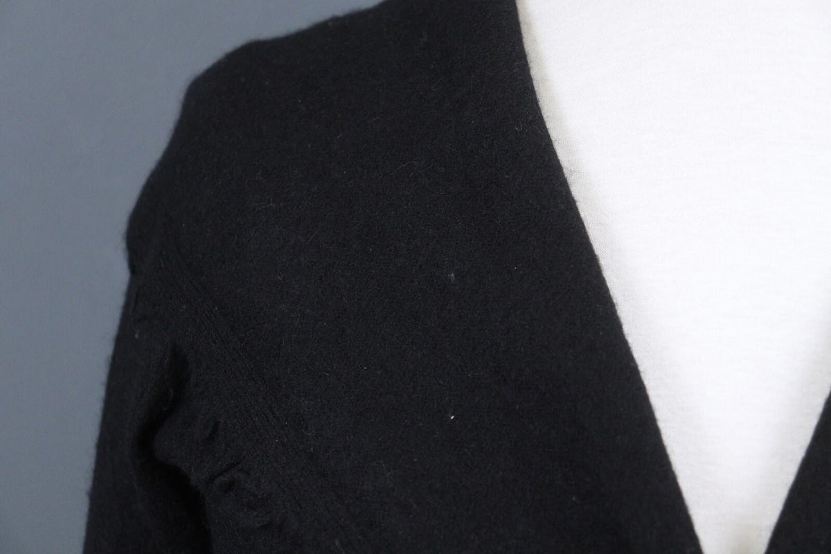 FABIANA FILIPPI Black Long Sleeve Button Front Cardigan Sweater Cape – Size M