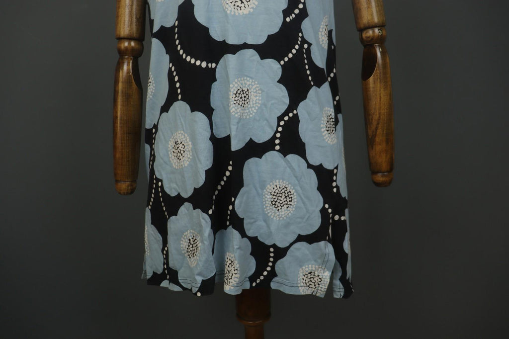 MARIMEKKO Multi Floral 100% Cotton Short Sleeve Round Neck Shift Dress – Size XS