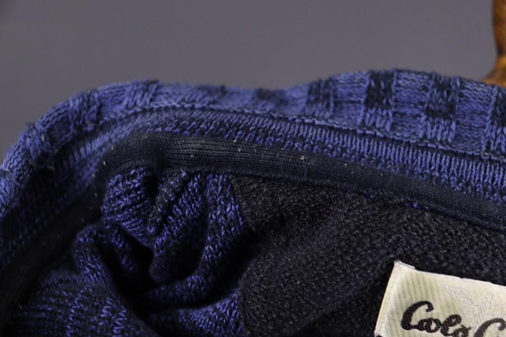 CARLO COLUCCI Blue Knit Vintage Long Sleeve Sweater – Size S