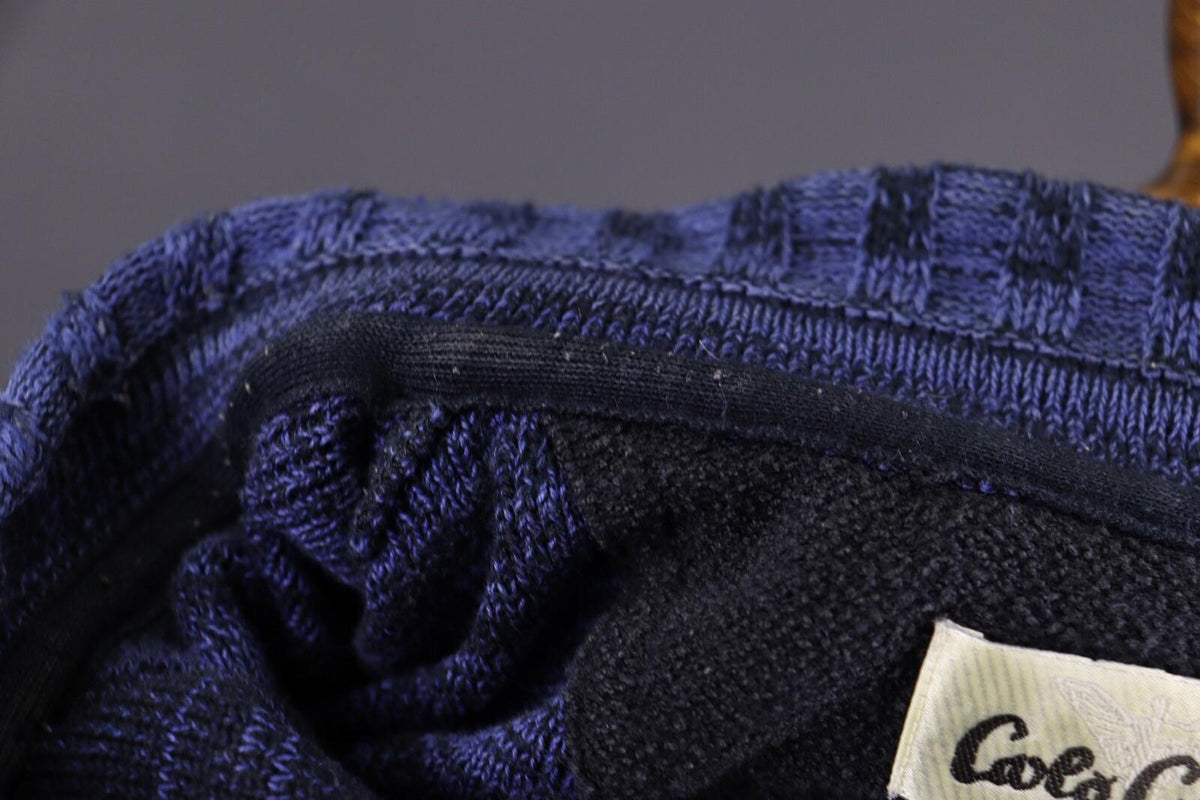 CARLO COLUCCI Blue Knit Vintage Long Sleeve Sweater – Size S