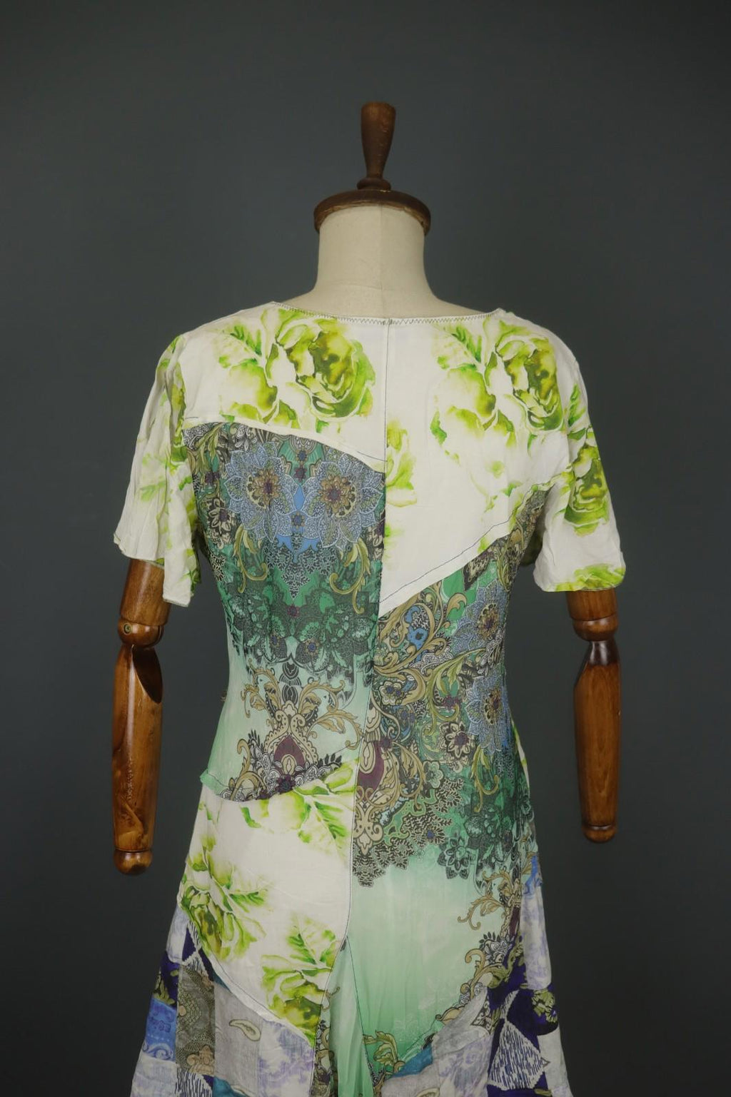 ELISA CAVALETTI SONO ITALIANO Multi Patchwork Floral Paisley Boho Dress – Size M