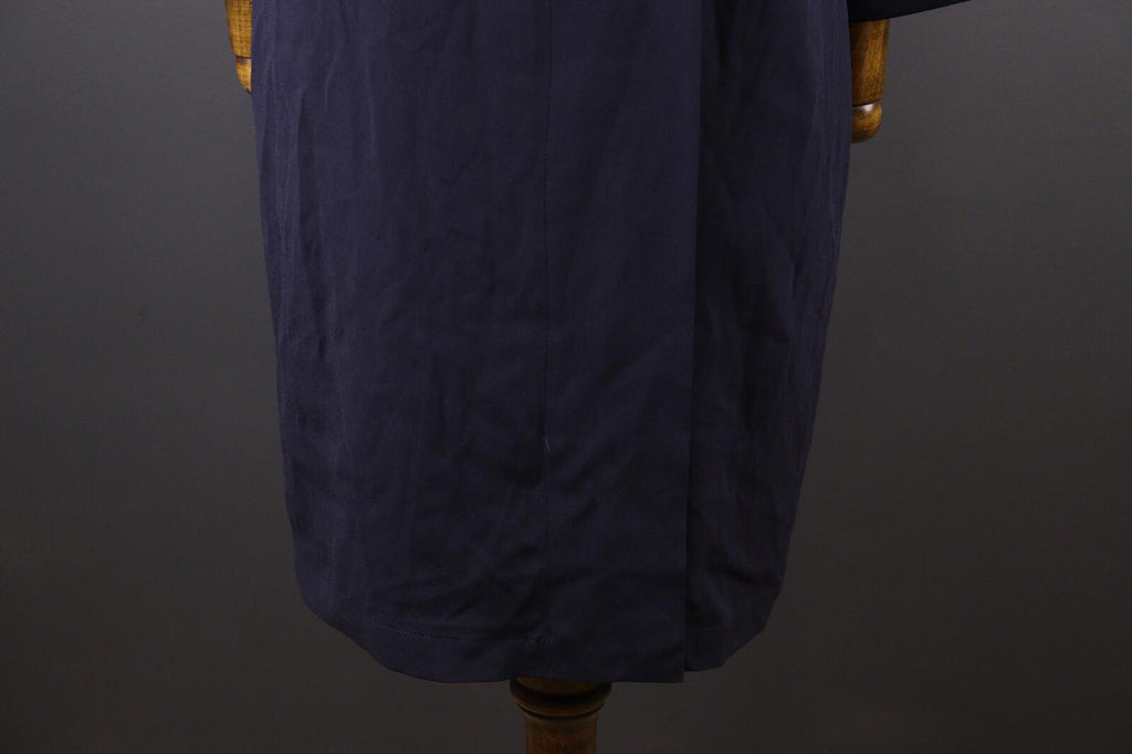LAUREL by ESCADA Blue Long Sleeve Relaxed Blouson Midi Dress – Size USA 8