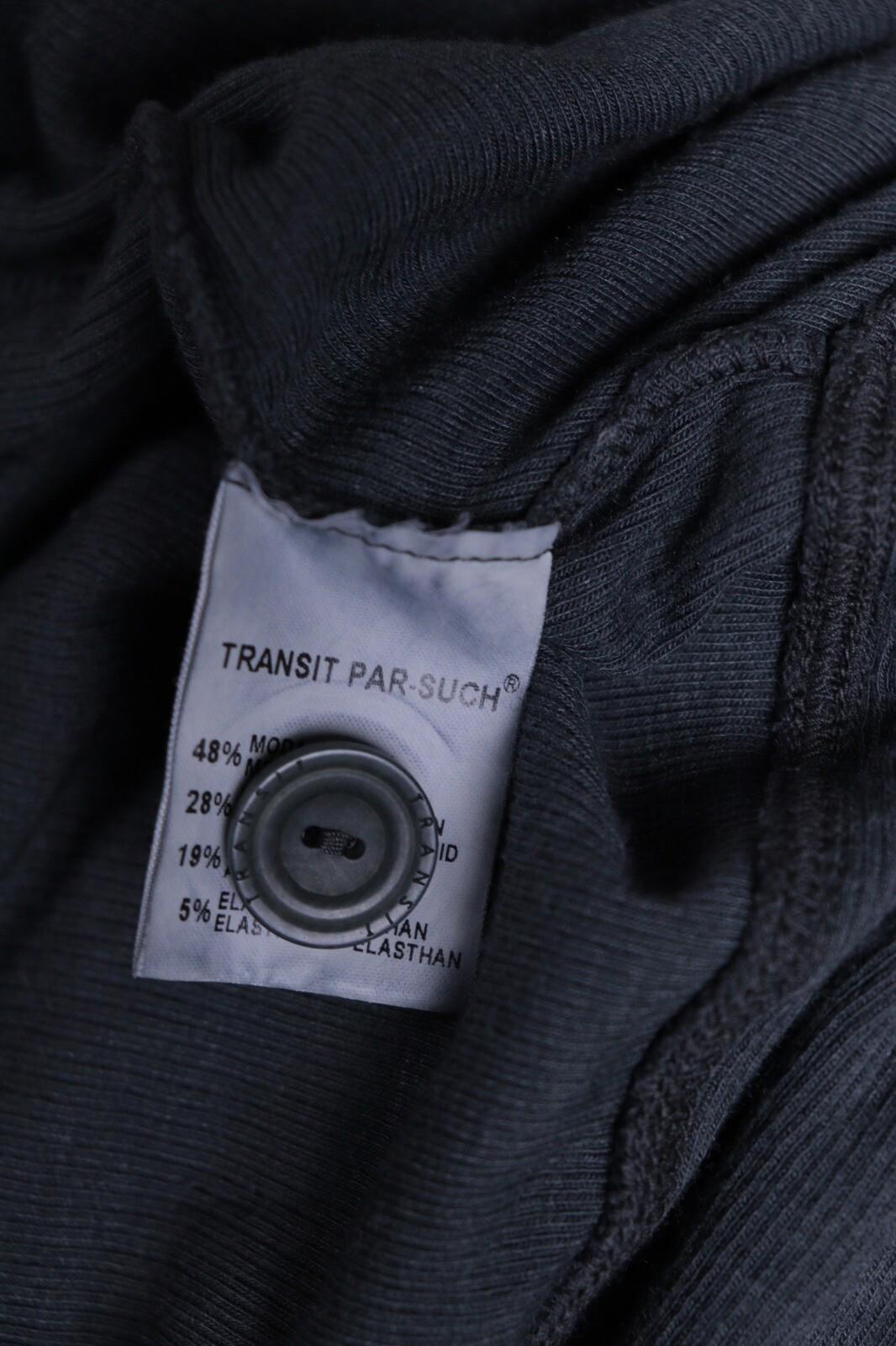 TRANSIT PAR SUCH 334 Gray Knit Long Cardigan Sweater – Size 3 Large