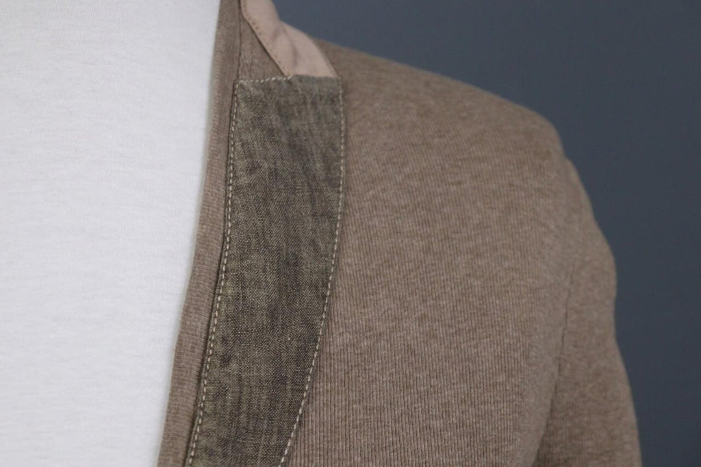 FABIANA FILIPPI Brown Shawl Collar Long Sleeve 3-Button Front Cardigan Sweater