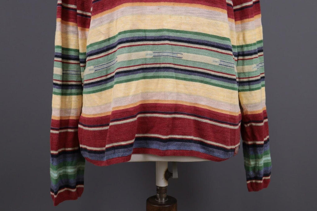 DENIM SUPPLY RALPH LAUREN Multicolor Aztec Linen Lagenlook Knited Sweater – Size L