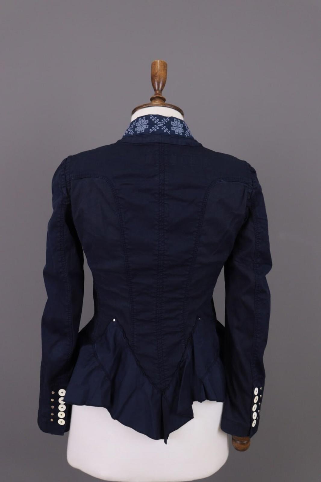 HIGH USE Jacket Navy Blue Denim Double Breasted Lightweight – Size US 6