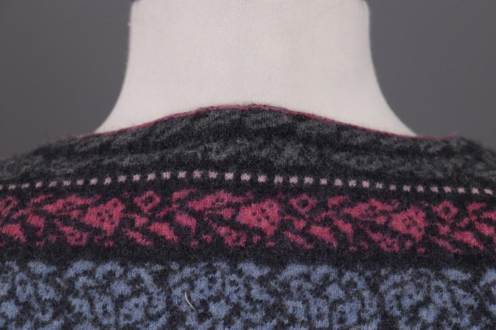 IVKO Multicolor Floral Jacquard Wool Knit Jumper Sweater – Size M / 38