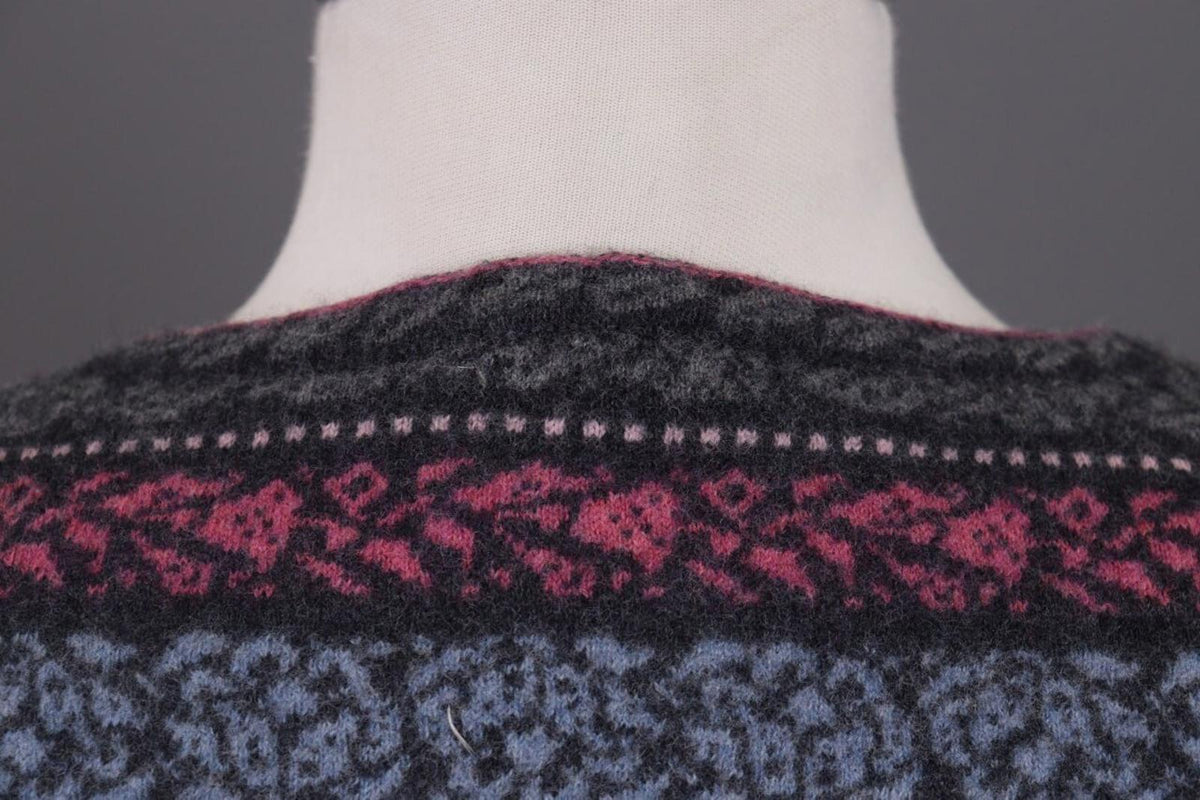 IVKO Multicolor Floral Jacquard Wool Knit Jumper Sweater – Size M / 38