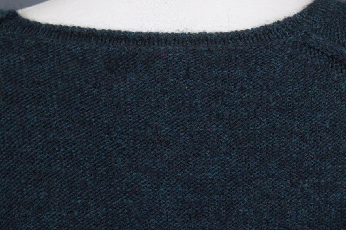 HUMANOID Green Wool Blend Round Neck Long Sleeve Ribbed Cuff/Hem Sweater – Size S