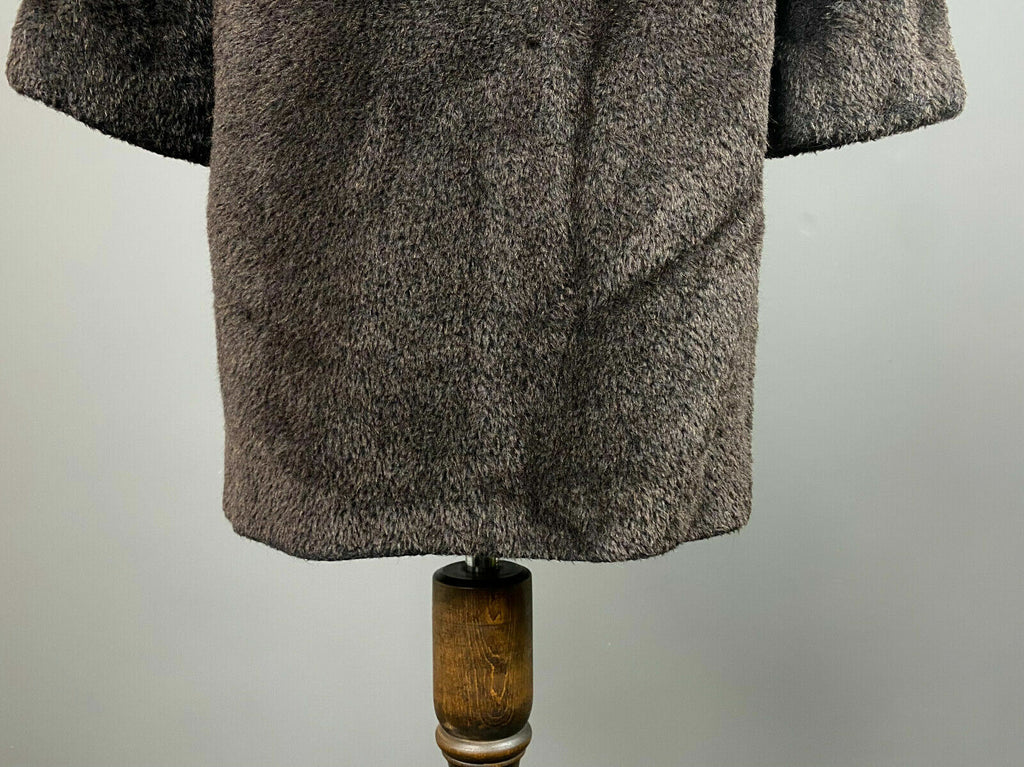 Max Mara Brown Alpaca Wool Oversized Hooded Over Coat – Women's US 8 GB 10