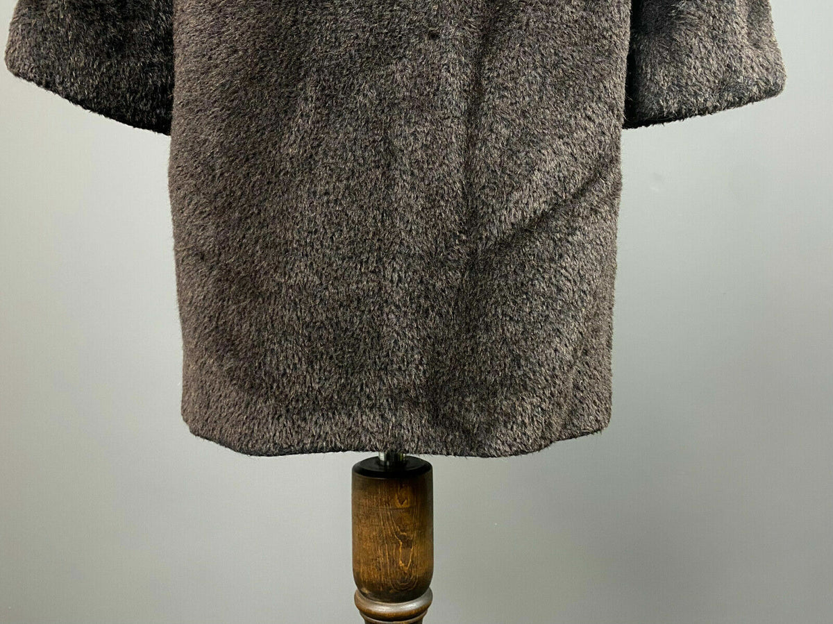 Max Mara Brown Alpaca Wool Oversized Hooded Over Coat – Women's US 8 GB 10