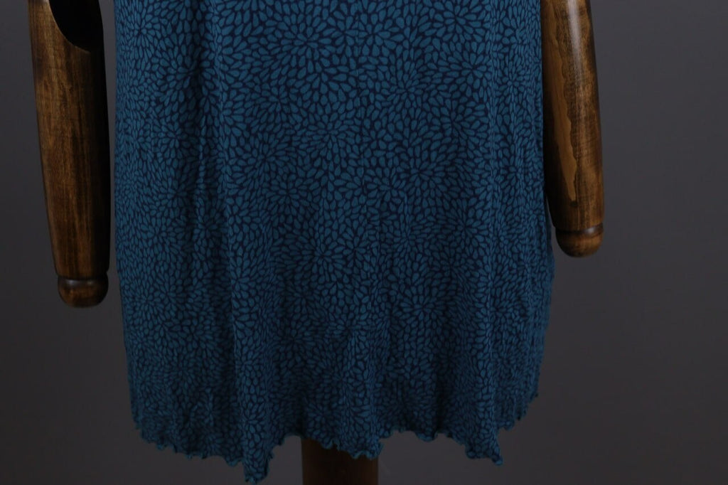 Gudrun Sjoden Blue Floral Oversize Lagenlook Long Sleeve Tunic Dress – Size L