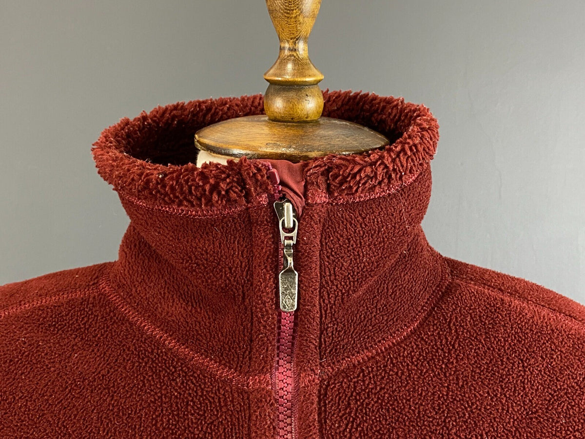 Patagonia Synchilla Red Mock Neck Full Zip Outdoor Hiking Fleece Jacket – Size L