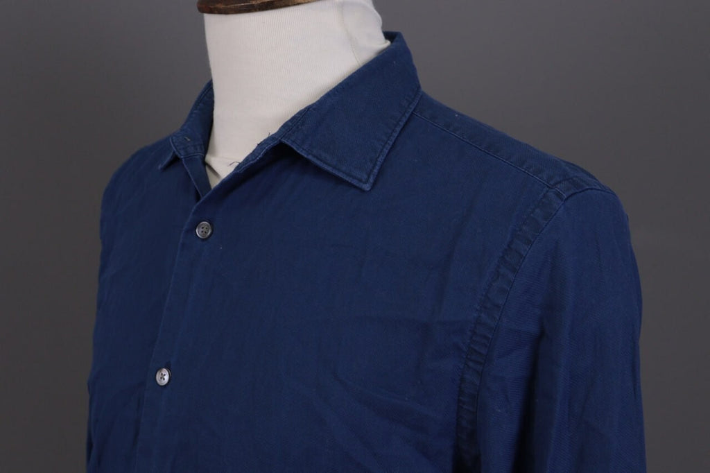 Closed Regular Blue Long Sleeve Button Down Shirt – Size L