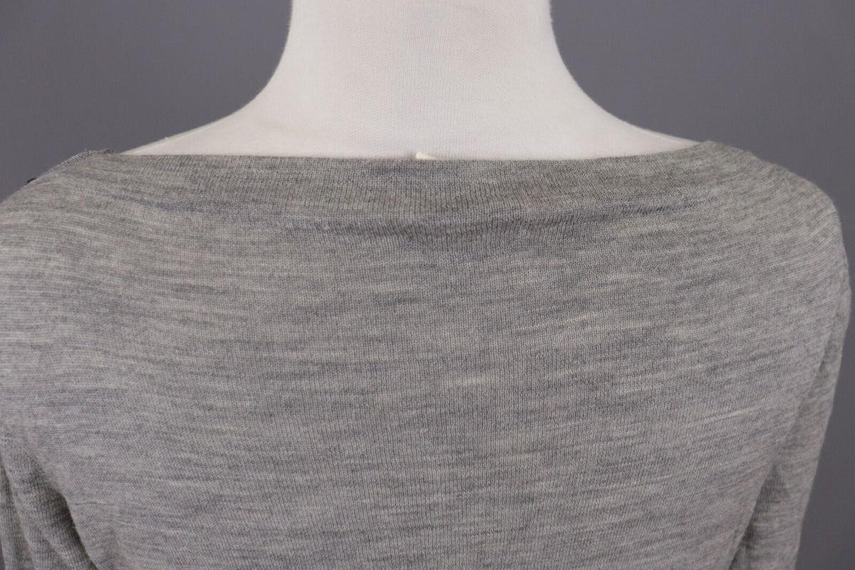 J. Crew Gray Merino Wool Sweater Long Sleeve Top – Size L