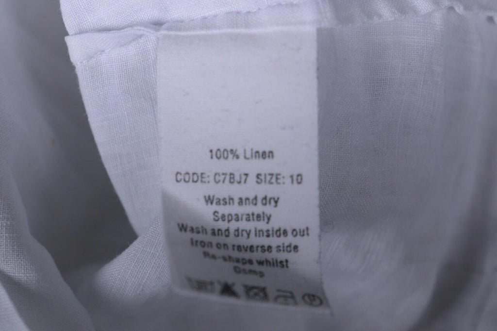 TOAST White Linen Short Sleeve Blouse Shirt – Size M