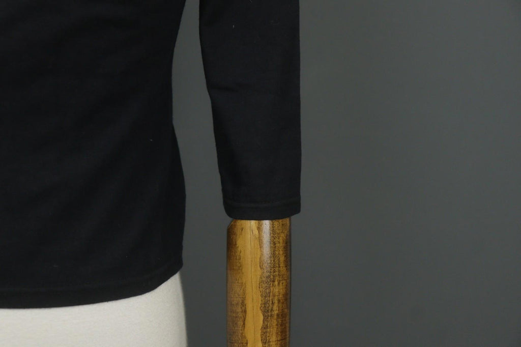 BURBERRY London Black Cotton Long Sleeve Round Neck Pullover Knit Top – Size M