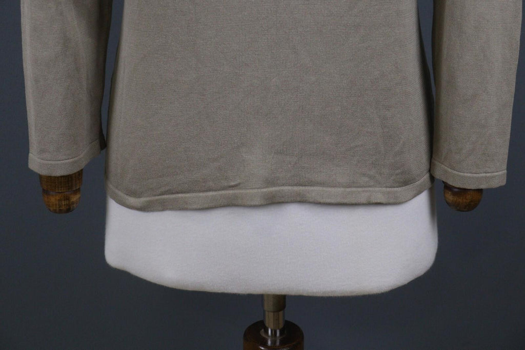 OSKA Gray Long Sleeve V-Neck Stretch Lightweight Top Blouse – Size 2