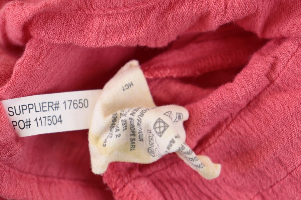 Denim & Supply Ralph Lauren Pink 3/4 Sleeve Drawstring Blouse Top Shirt – Size M
