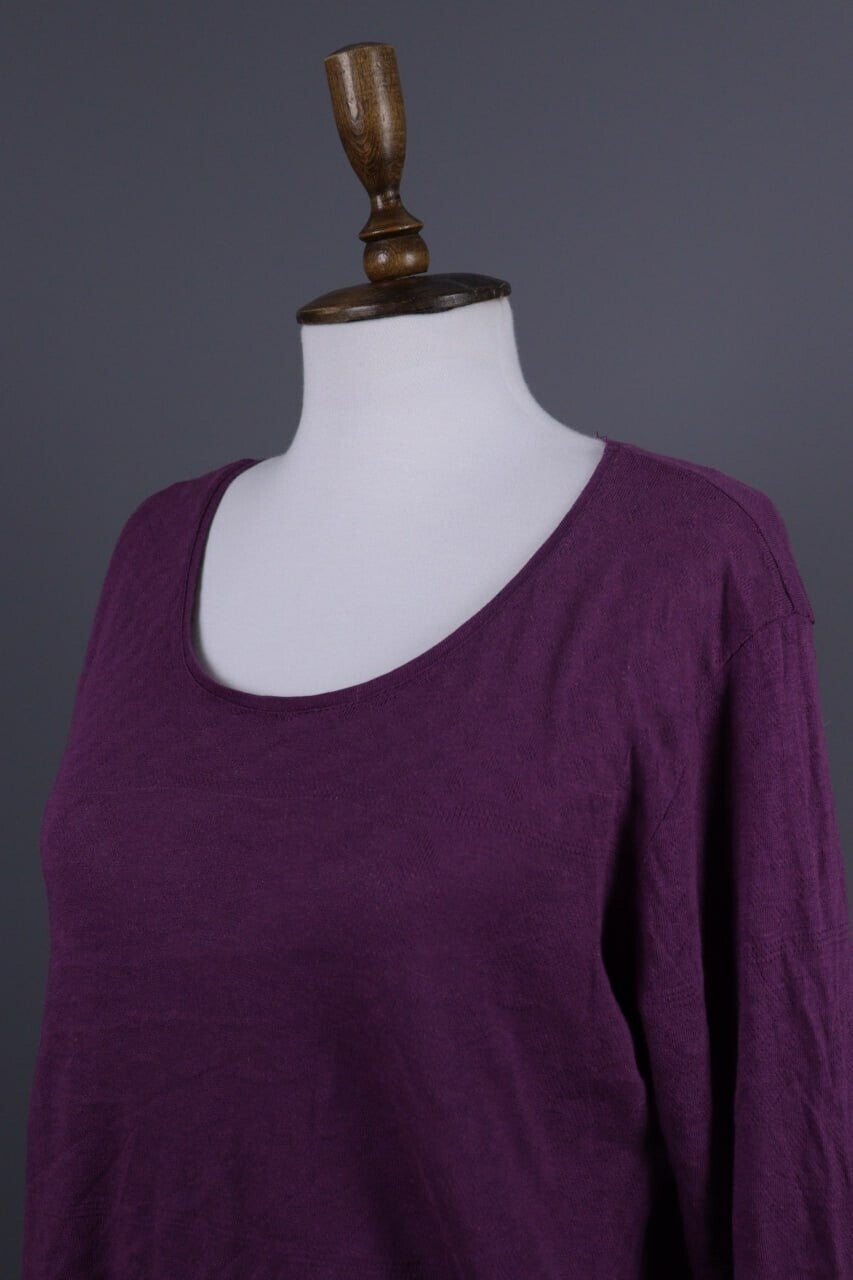 Gudrun Sjoden Purple Long Sleeve Top Shirt Pullover – Size XL