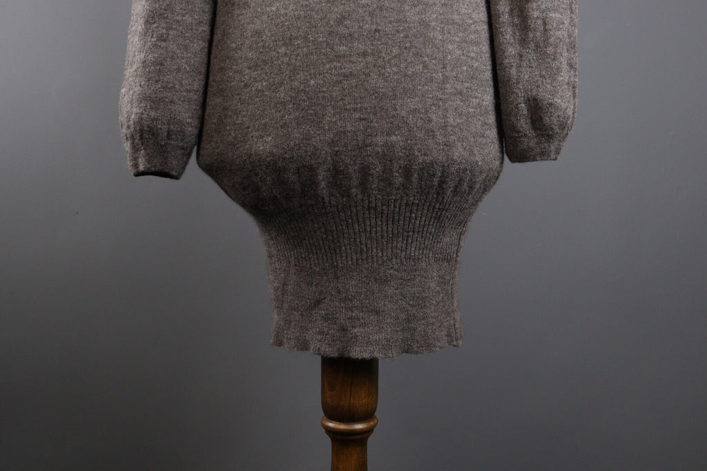 Manila Grace Denim Alpaca Wool Long Sleeve Distressed Bodycon Sweater Dress 2