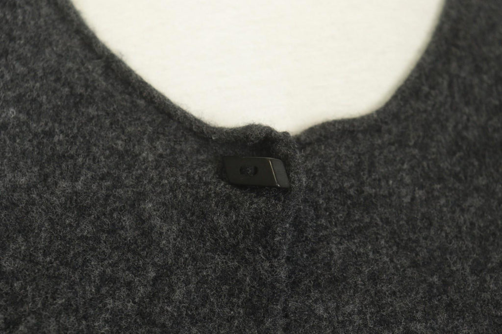 FABIANA FILIPPI Gray Merino Wool Long Sleeve Open Front Cardigan Sweater – Size 44