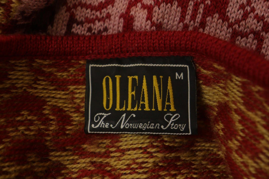 OLEANA Multi 100% Wool Floral Knitted Long Sleeve Button Front Cardigan – Size M
