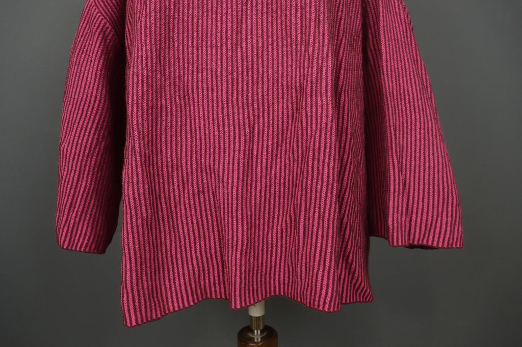 GUDRUN SJODEN Pink 100% Cotton Knit Long Sleeve Round Neck Sweater – Size L/XL
