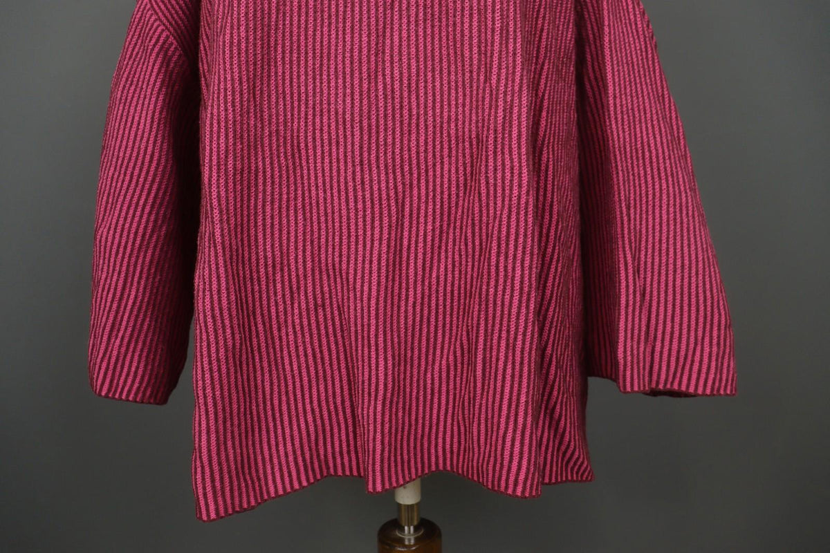 GUDRUN SJODEN Pink 100% Cotton Knit Long Sleeve Round Neck Sweater – Size L/XL