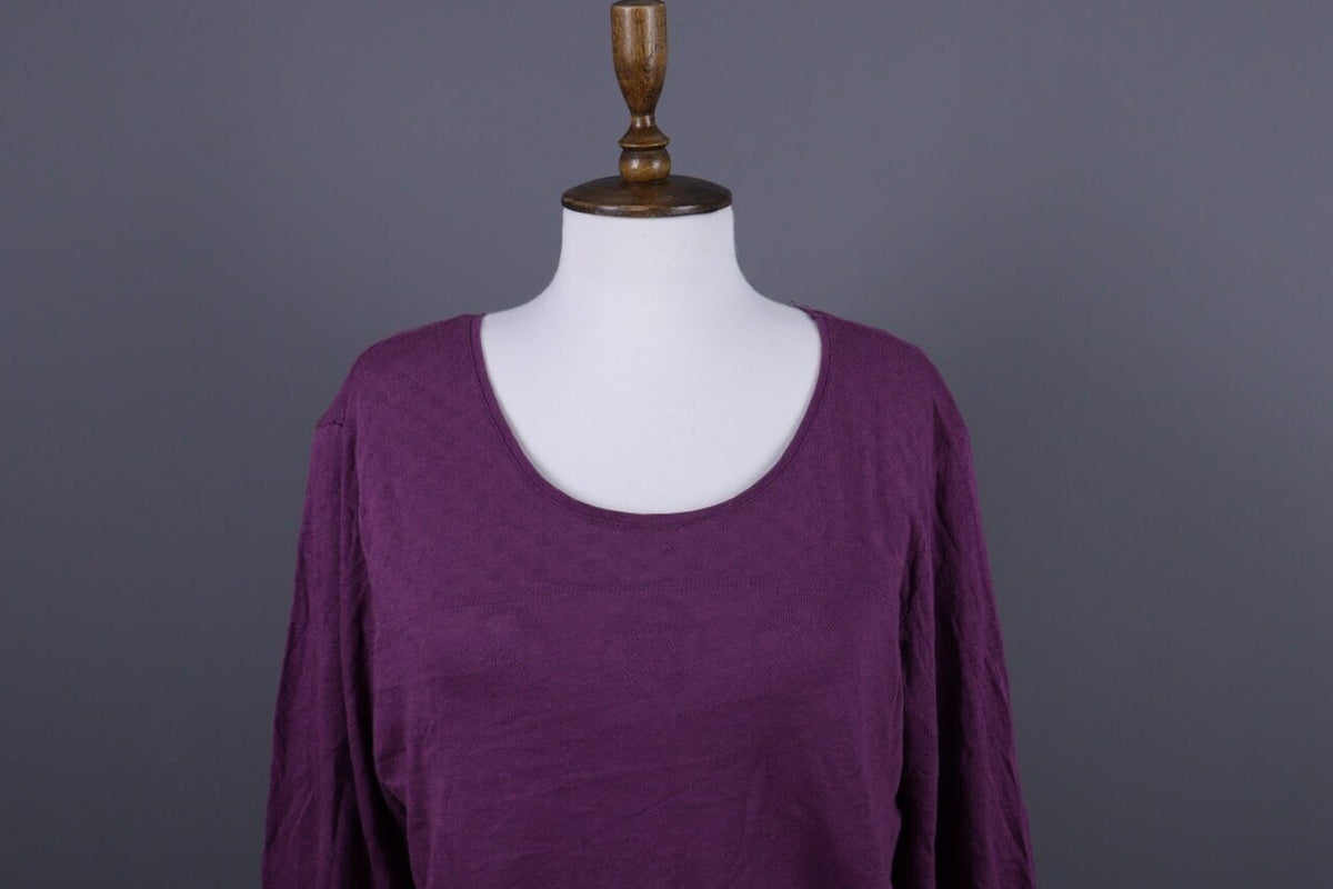 Gudrun Sjoden Purple Long Sleeve Top Shirt Pullover – Size XL