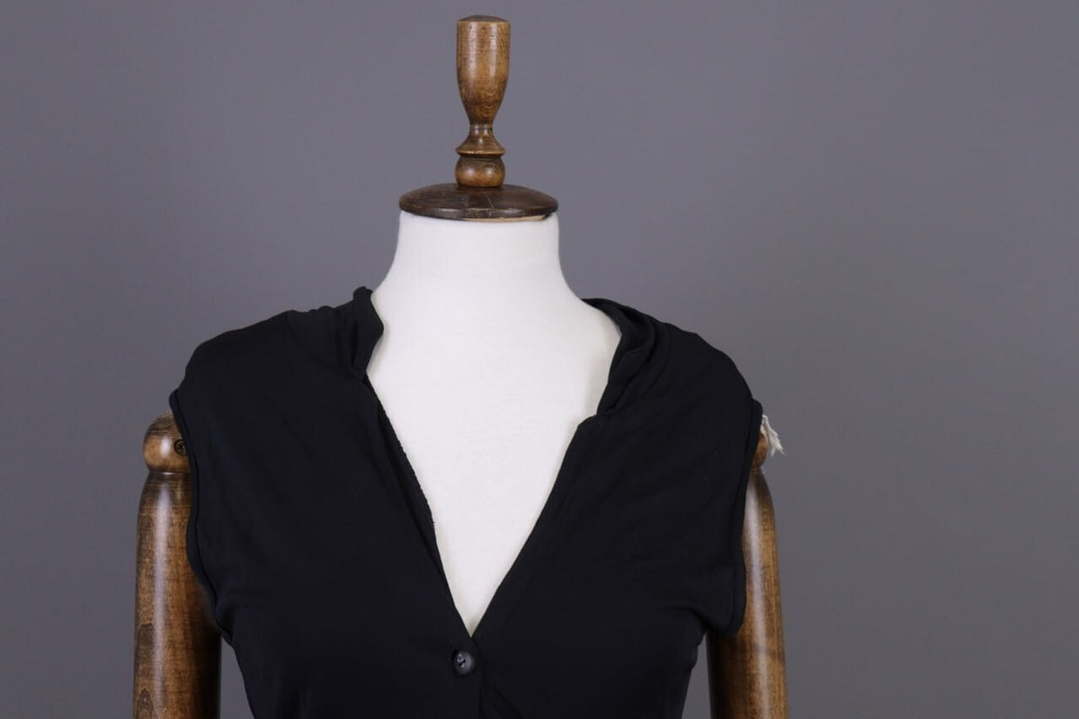 Transit Par Such 131 Black Sleeveless Bodycon Tunic Dress – Size 3