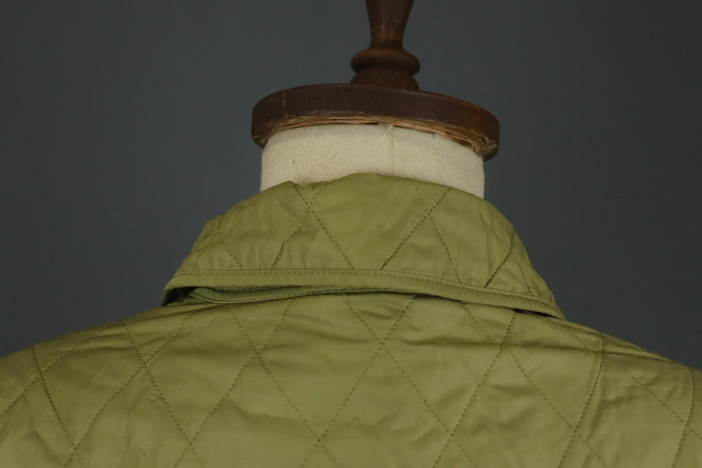 BARBOUR Green Long Sleeve Collared Flap Pocket Snap Front Quilted Jacket – Size 38