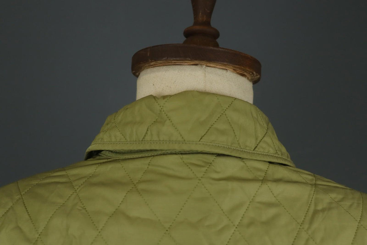 BARBOUR Green Long Sleeve Collared Flap Pocket Snap Front Quilted Jacket – Size 38
