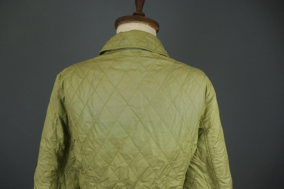 BARBOUR Green Long Sleeve Collared Flap Pocket Snap Front Quilted Jacket – Size 38