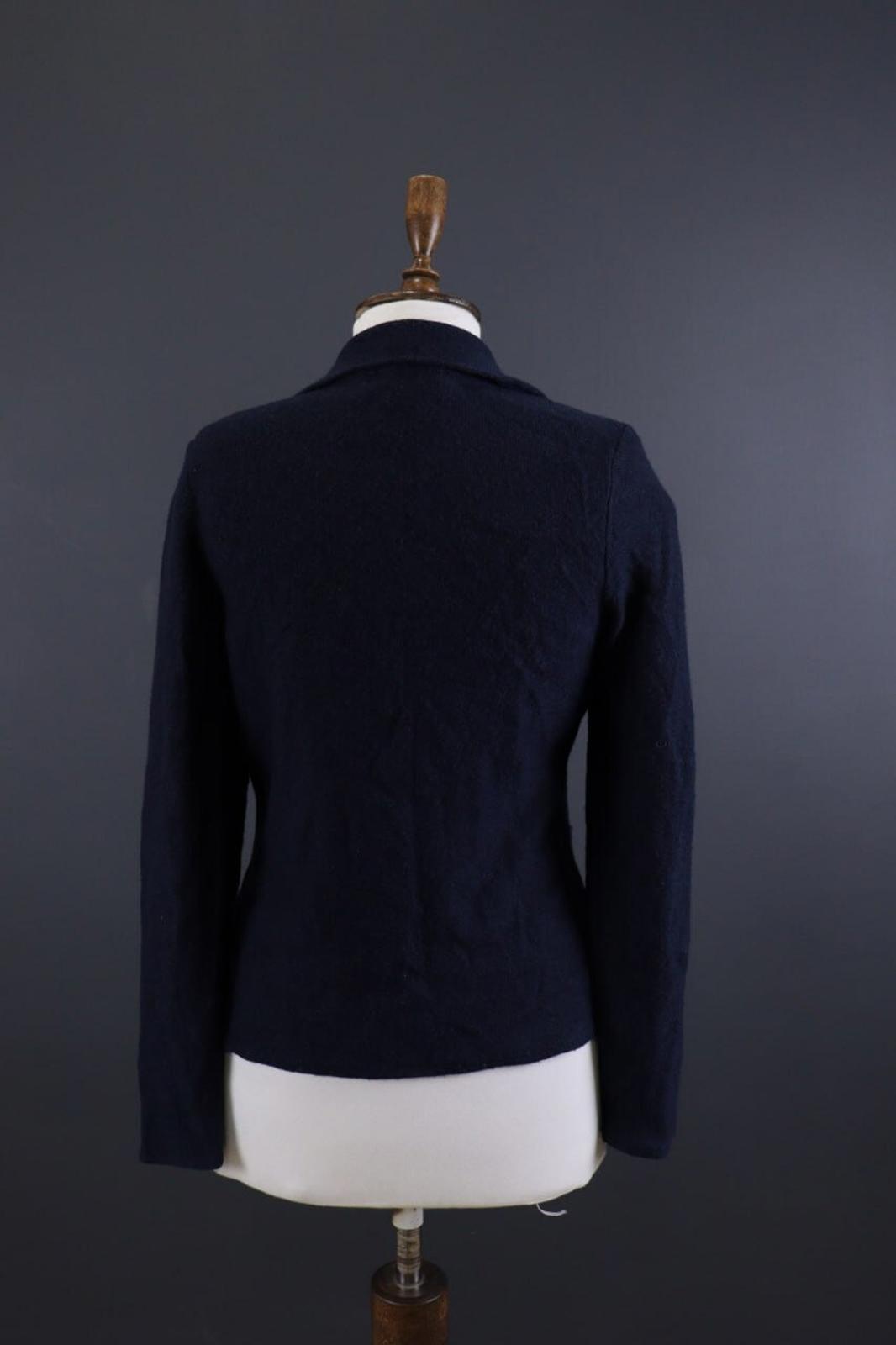 SONIA RYKIEL Blue Knit Single Breasted Blazer Jacket – Size M – Used