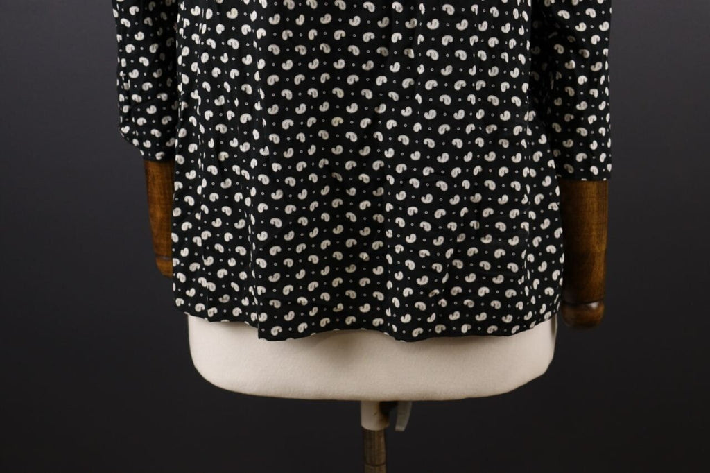 Claudie Pierlot Black White 3/4 Sleeve Lagenlook Blouse Shirt – Size 38