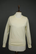 LA MAILLE SEZANE Cream Knitted Raglan Sleeve Crew Neck Pullover Sweater – Size XS