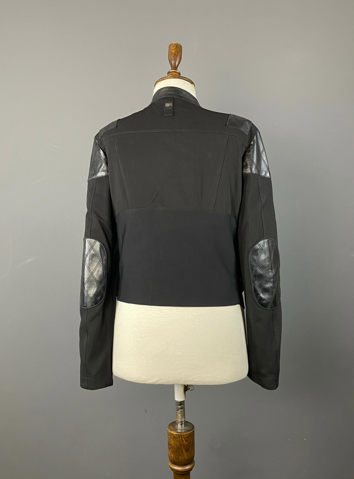 HIGH USE CLAIRE CAMPBELL Black Doubel Breast Biker Motorcycle Jacket – Size US14