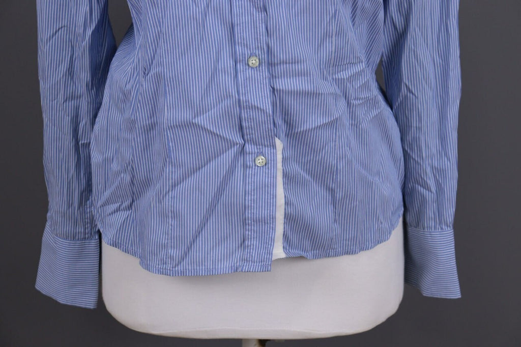 La Martina Blue Pinstripe Long Sleeve Blouse Shirt – Size M – Used