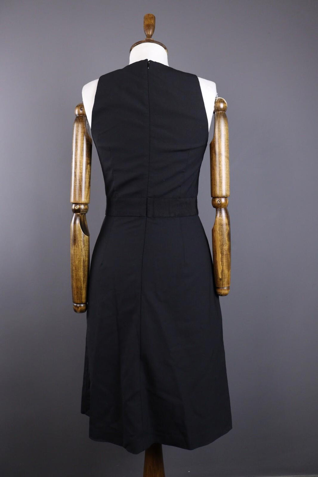 THEORY Black Sleeveless Belted Zip Up A-Line Sheath Midi Dress – Size 6