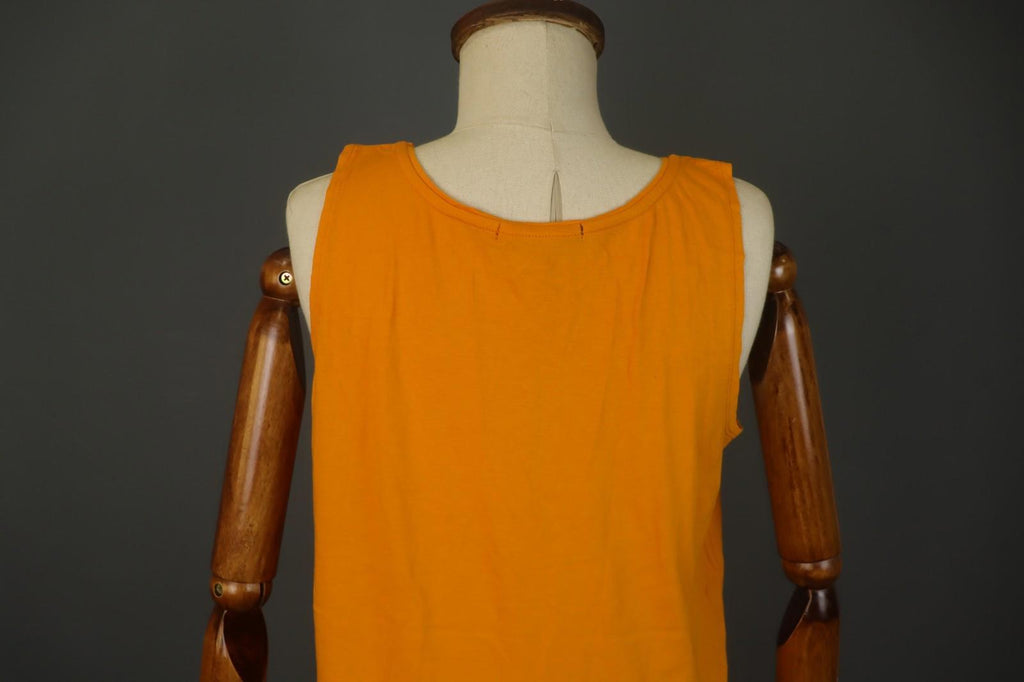 GUDRUN SJODEN Yellow Sleeveless Round Neck Stretch Pullover Tank Top – Size M – Used