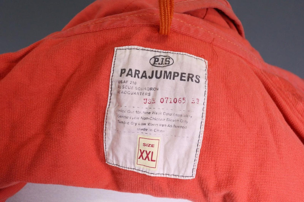 PARAJUMPERS Orange 100%Cotton Raglan Sleeve Drawstring Full Zip Hoodie – Size 2XL