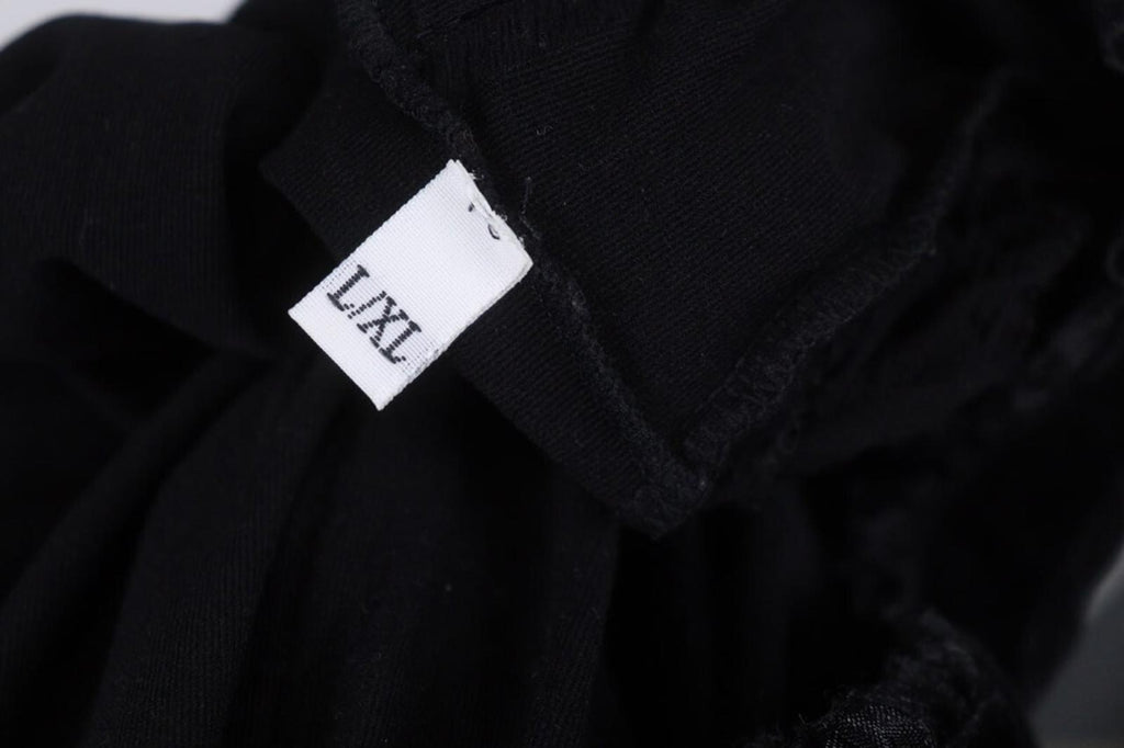 HIGH USE Black Square Neck Long Sleeve Casual Tie Front Fit & Flare Dress – Size L