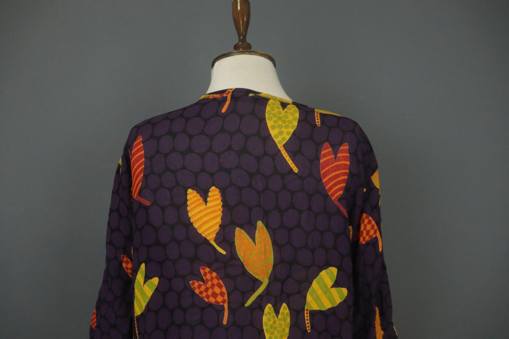 GUDRUN SJODEN Multicolor Printed Long Sleeve Button Front Sheath Dress – Size L
