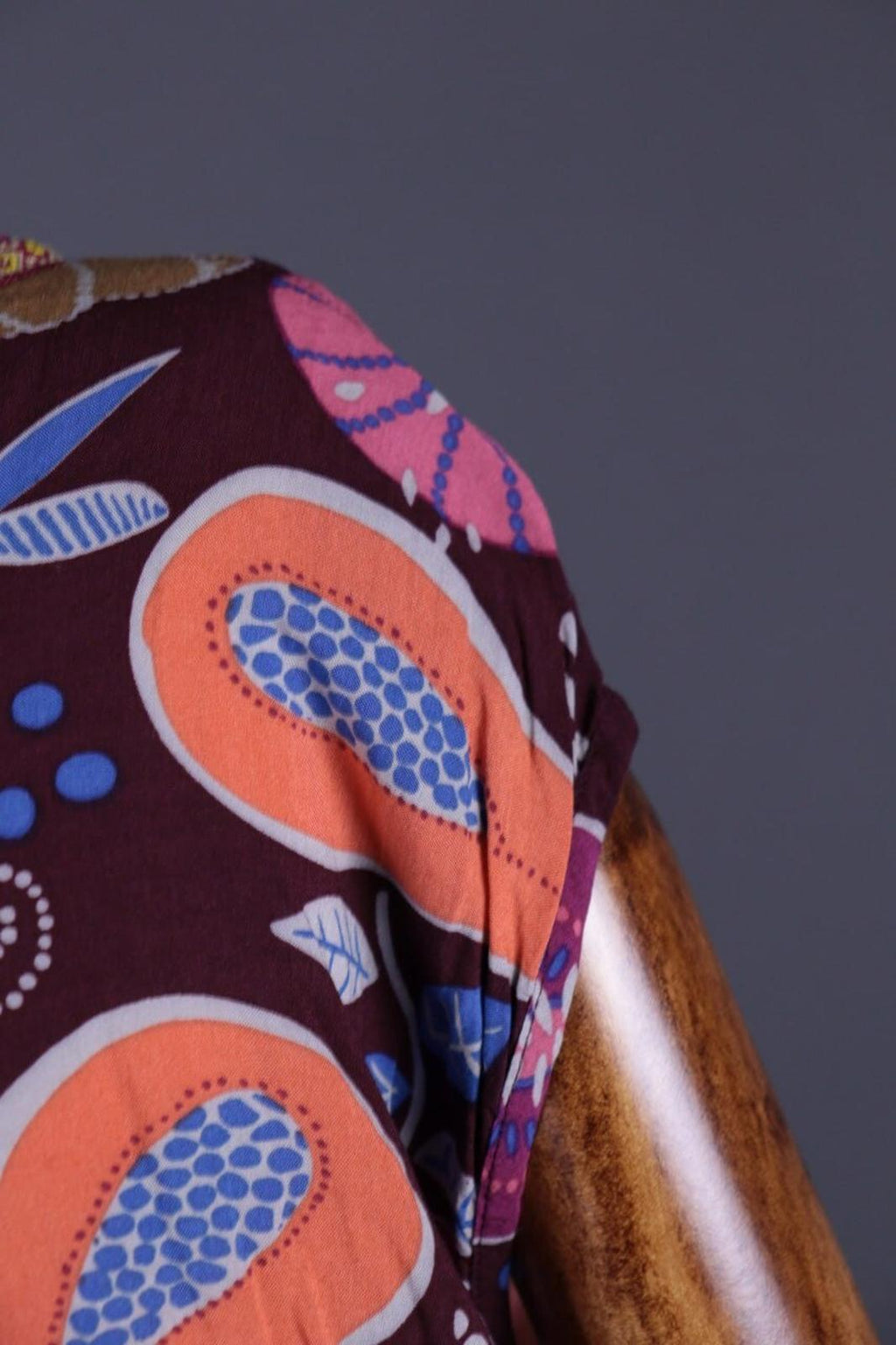 GUDRUN SJODEN Multicolor Fruits Print Sleeveless Blouson Dress – Size M