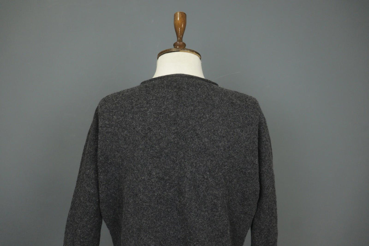 FABIANA FILIPPI Gray Merino Wool Long Sleeve Open Front Cardigan Sweater – Size 44