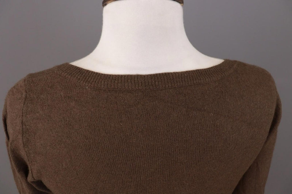 GUCCI Brown Knit Scoop Neck Sweater – Size L