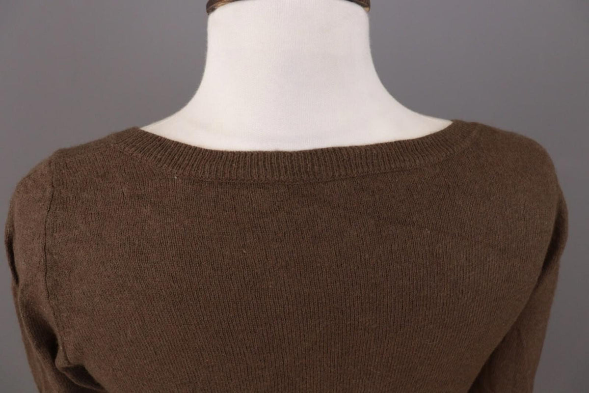 GUCCI Brown Knit Scoop Neck Sweater – Size L